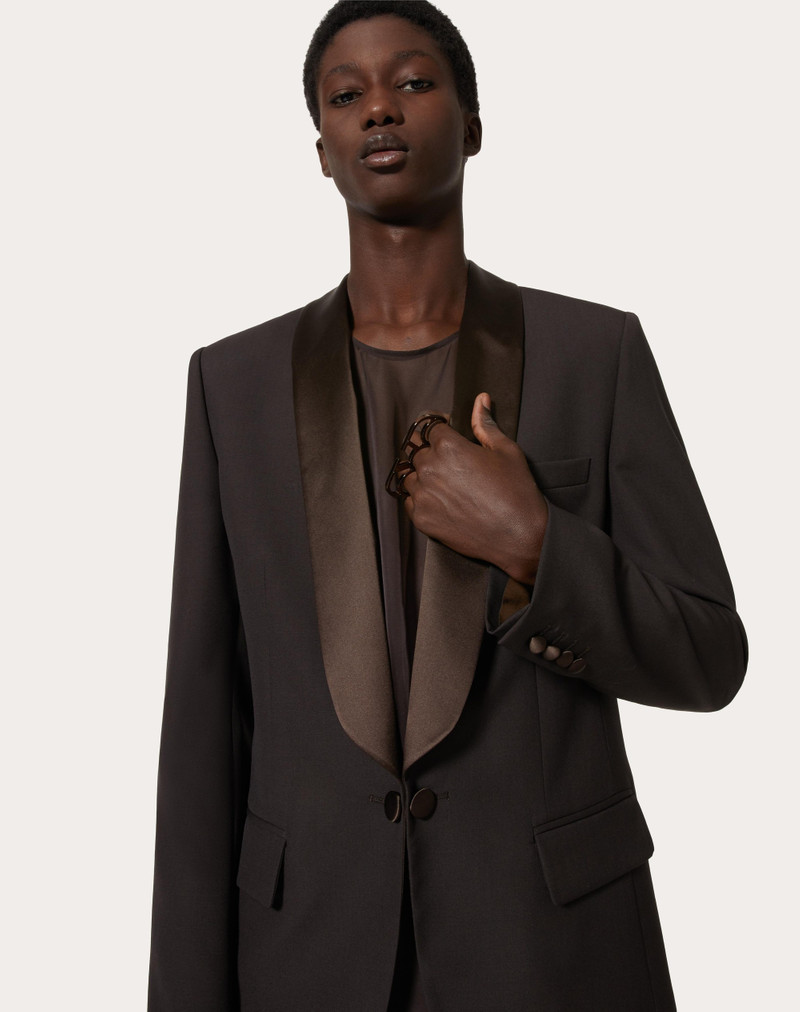 WOOL DINNER JACKET WITH MAISON VALENTINO TAILORING LABEL AND CHIFFON INNER BIB 5