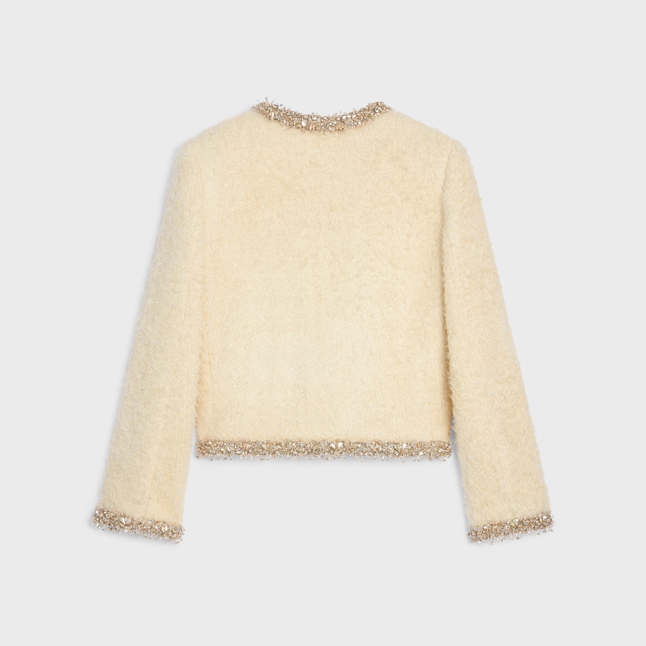embroidered chelsea jacket IN silk natté - 2