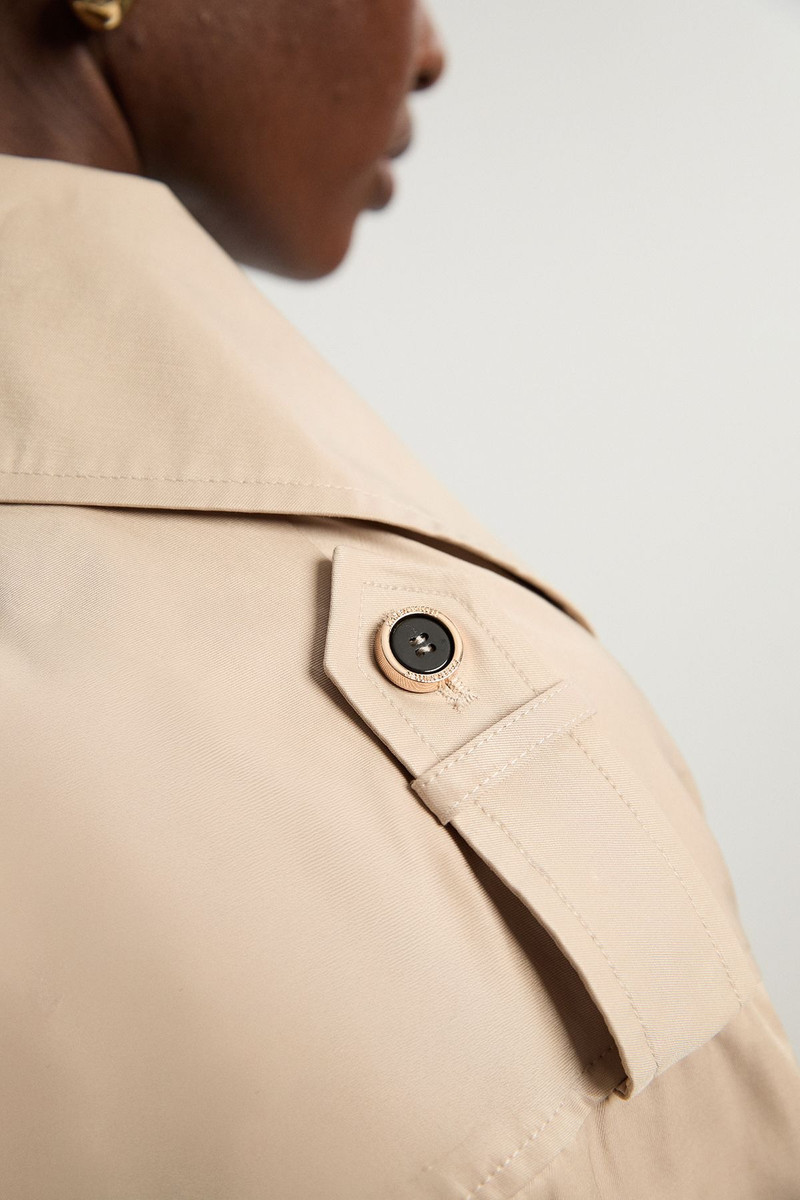 Cotton Relaxed Short Trench Coat 5