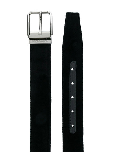 Dolce & Gabbana velvet buckle belt outlook