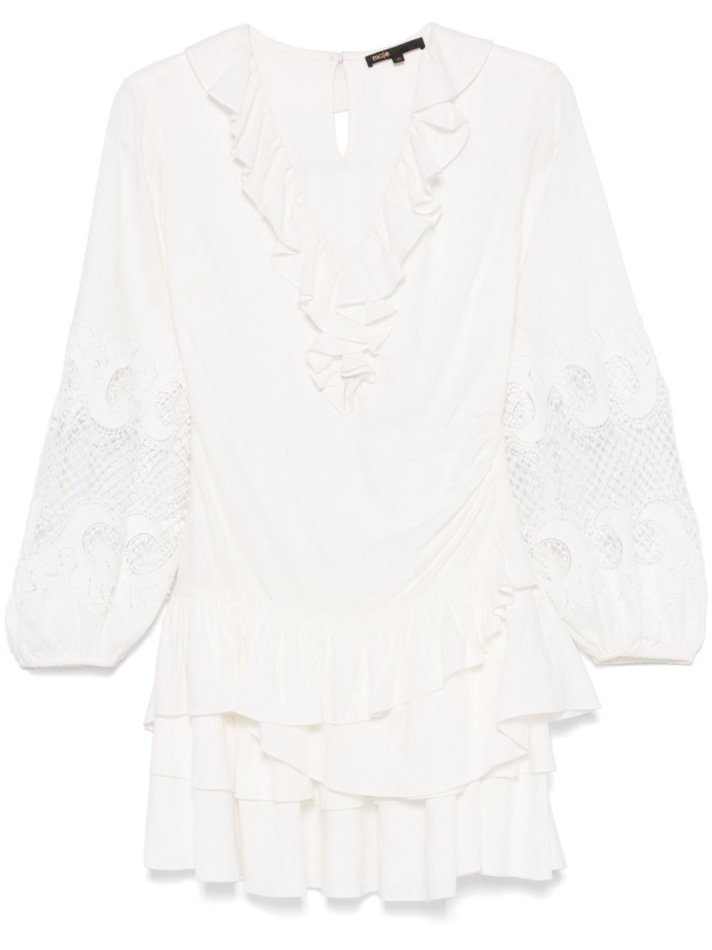 ruffle-detailing mini dress - 1