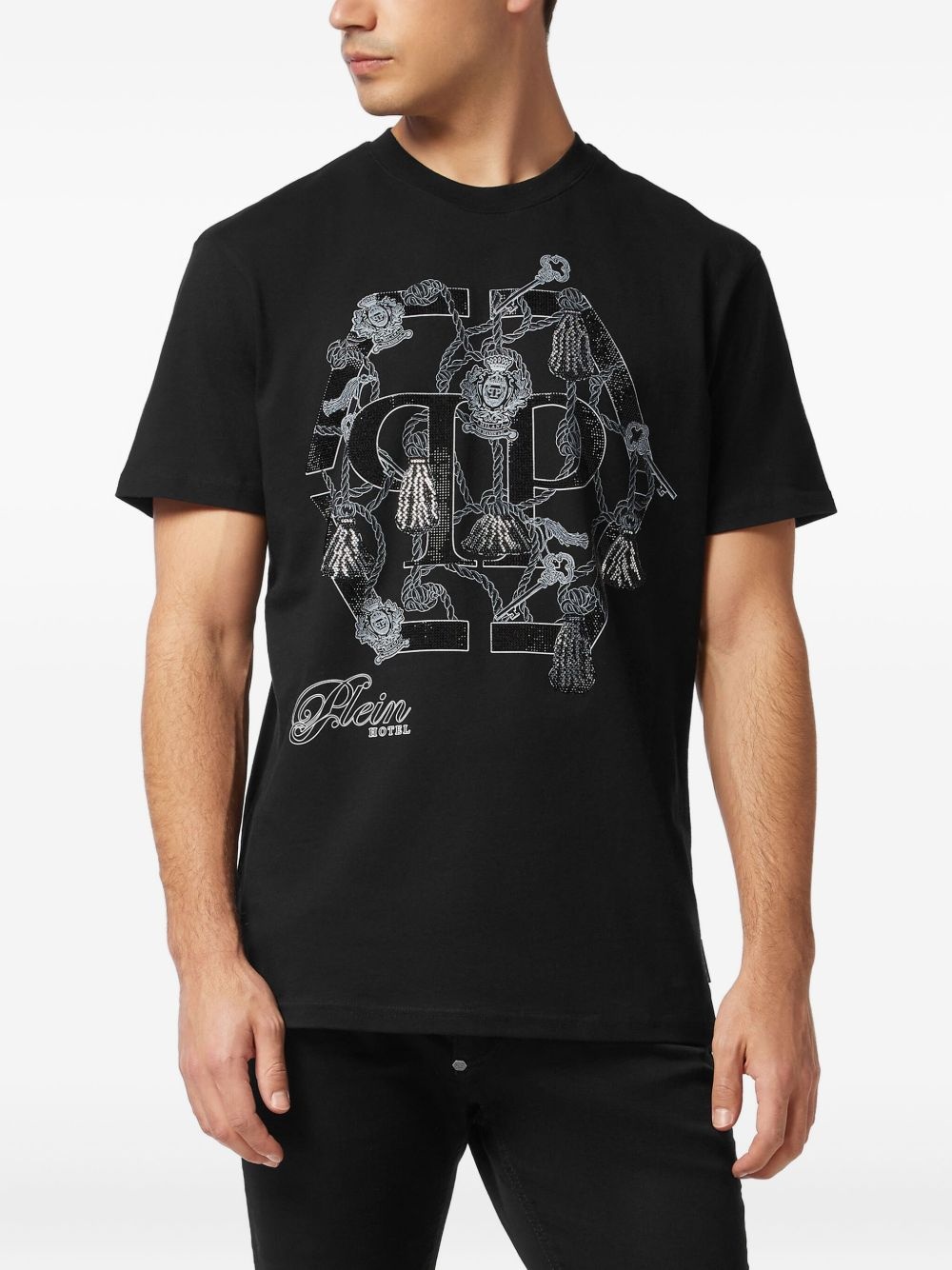 tassel-embellished logo T-shirt - 2