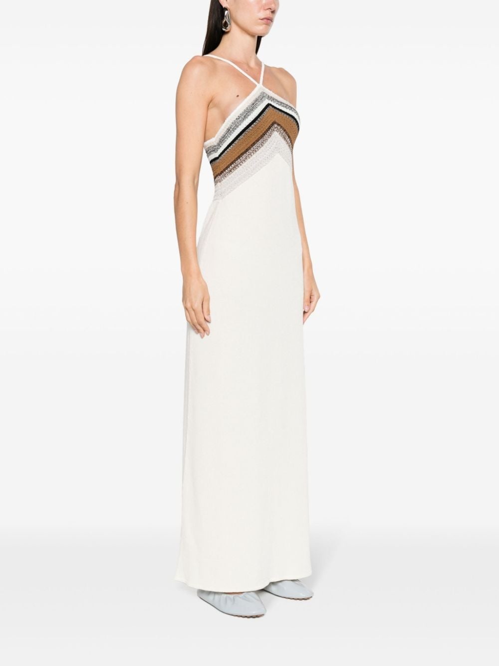 Naomi halterneck knitted maxi dress - 3