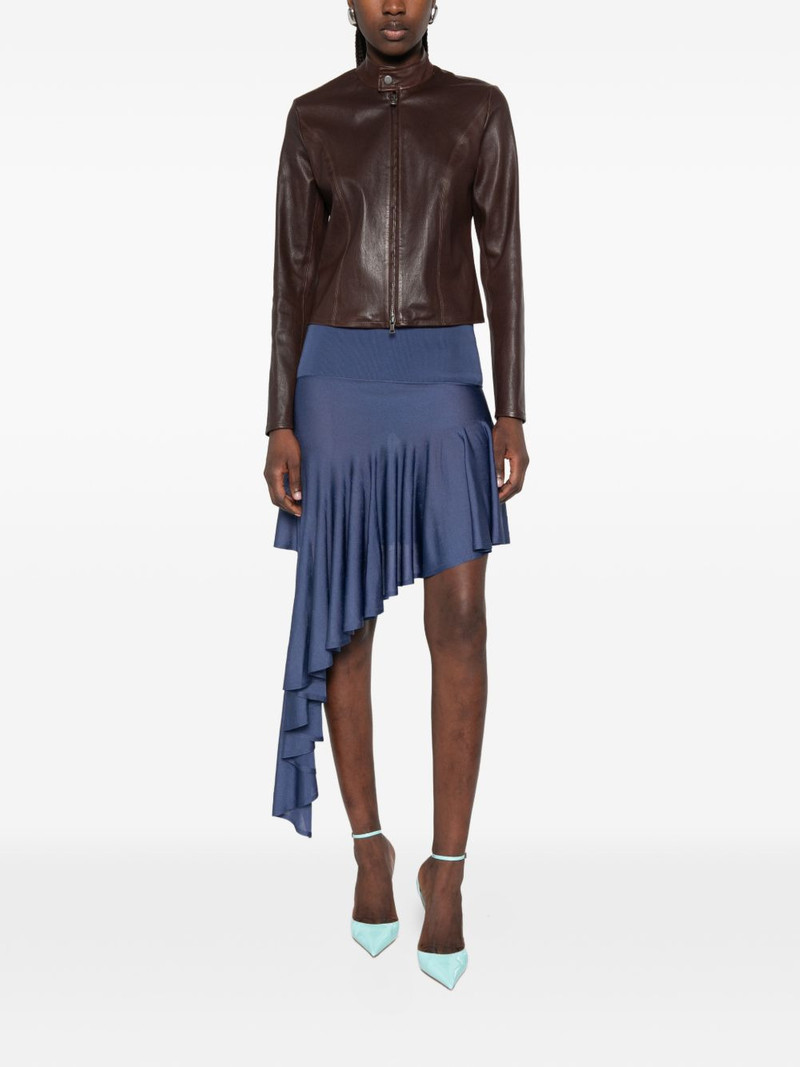 Alaïa ruffled asymmetric mini skirt outlook