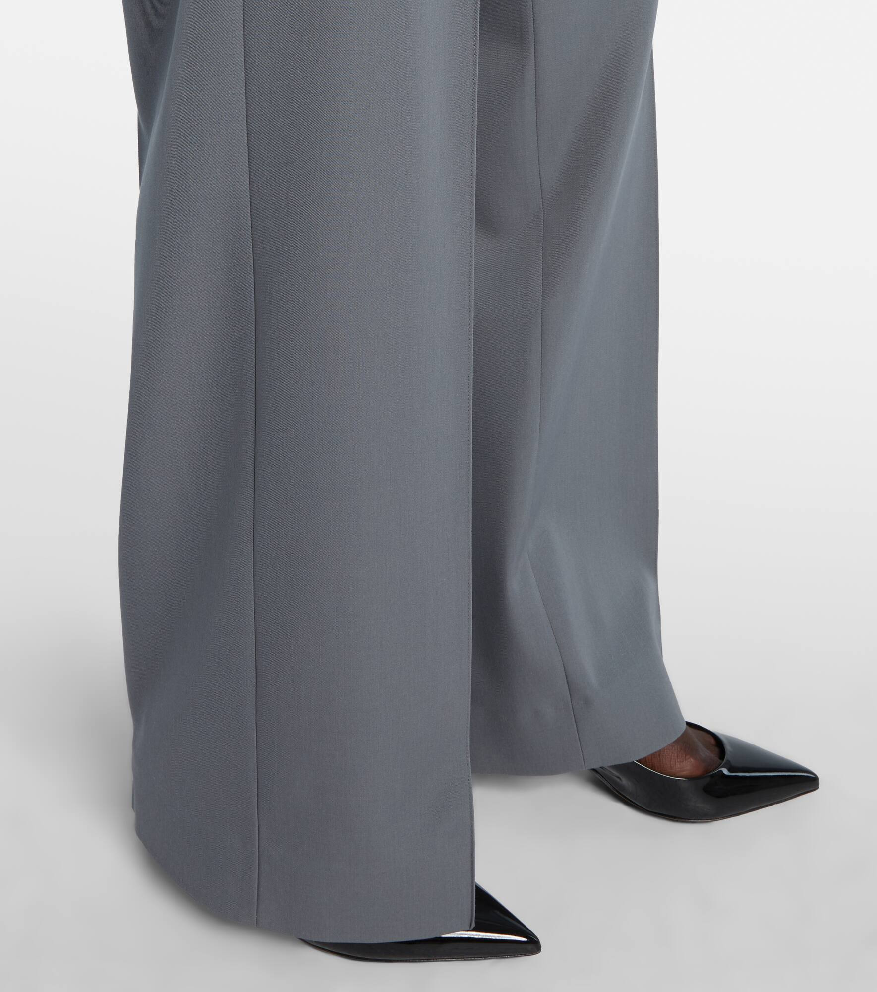 Virgin wool gabardine straight pants - 5