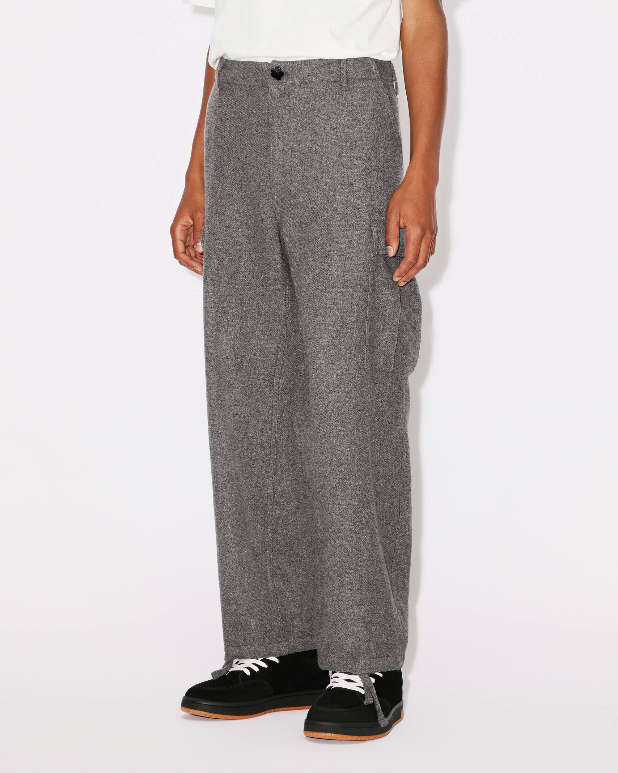 Wool cargo trousers - 4