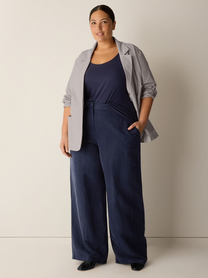 Linen Silk Twill Wide-Leg Trouser 6
