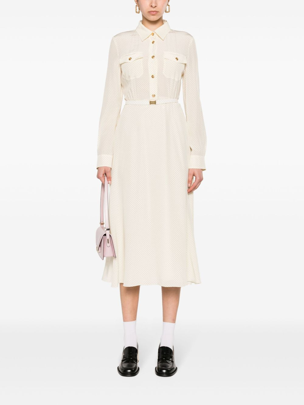 micro-dot crepe midi dress - 2