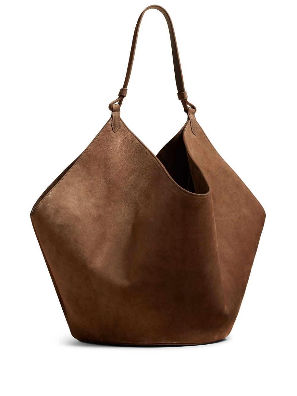 medium Lotus suede tote bag - 1