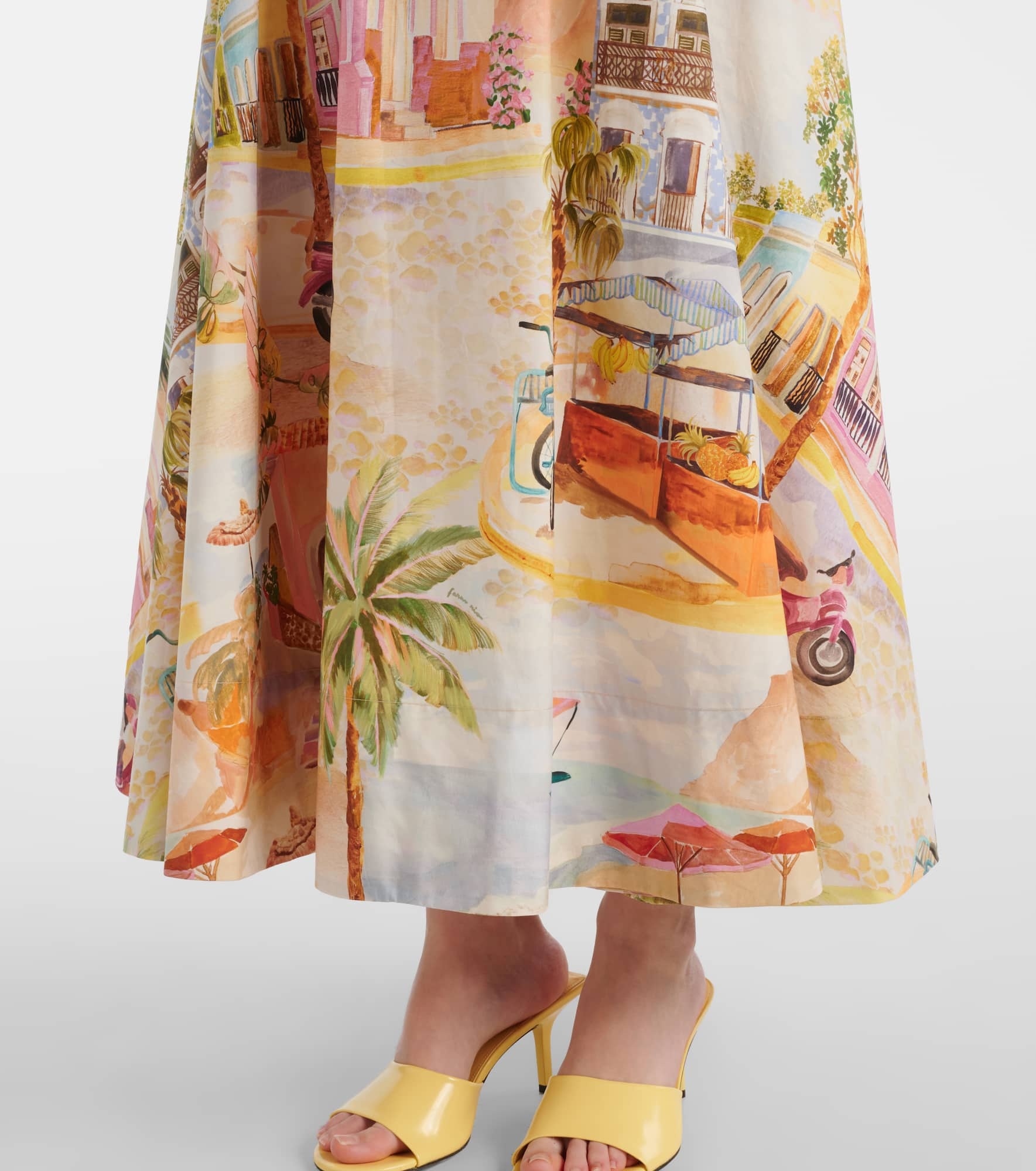 Printed cotton maxi skirt - 5