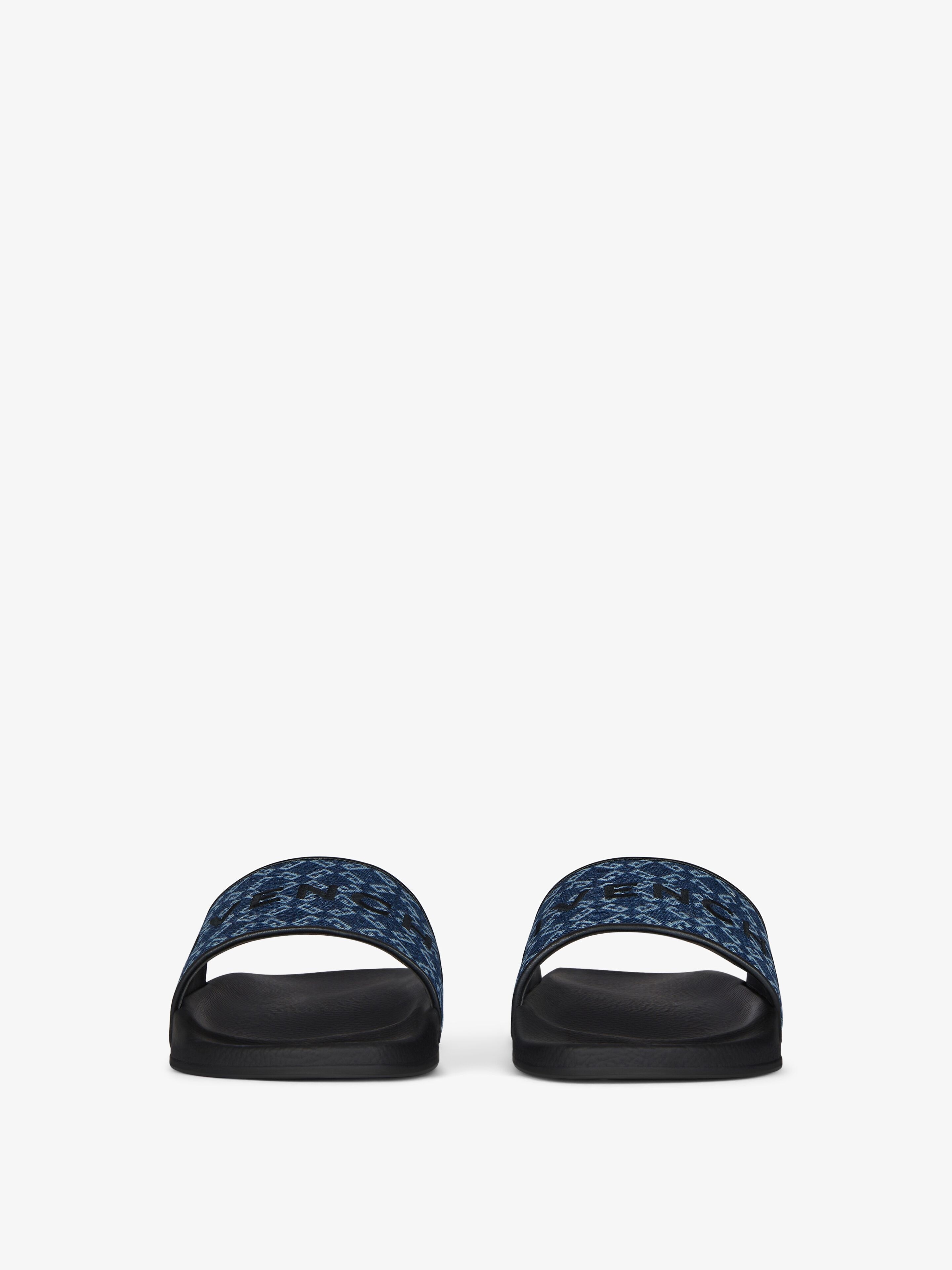 SLIDE FLAT MULES IN MONOGRAM 72 DENIM - 2