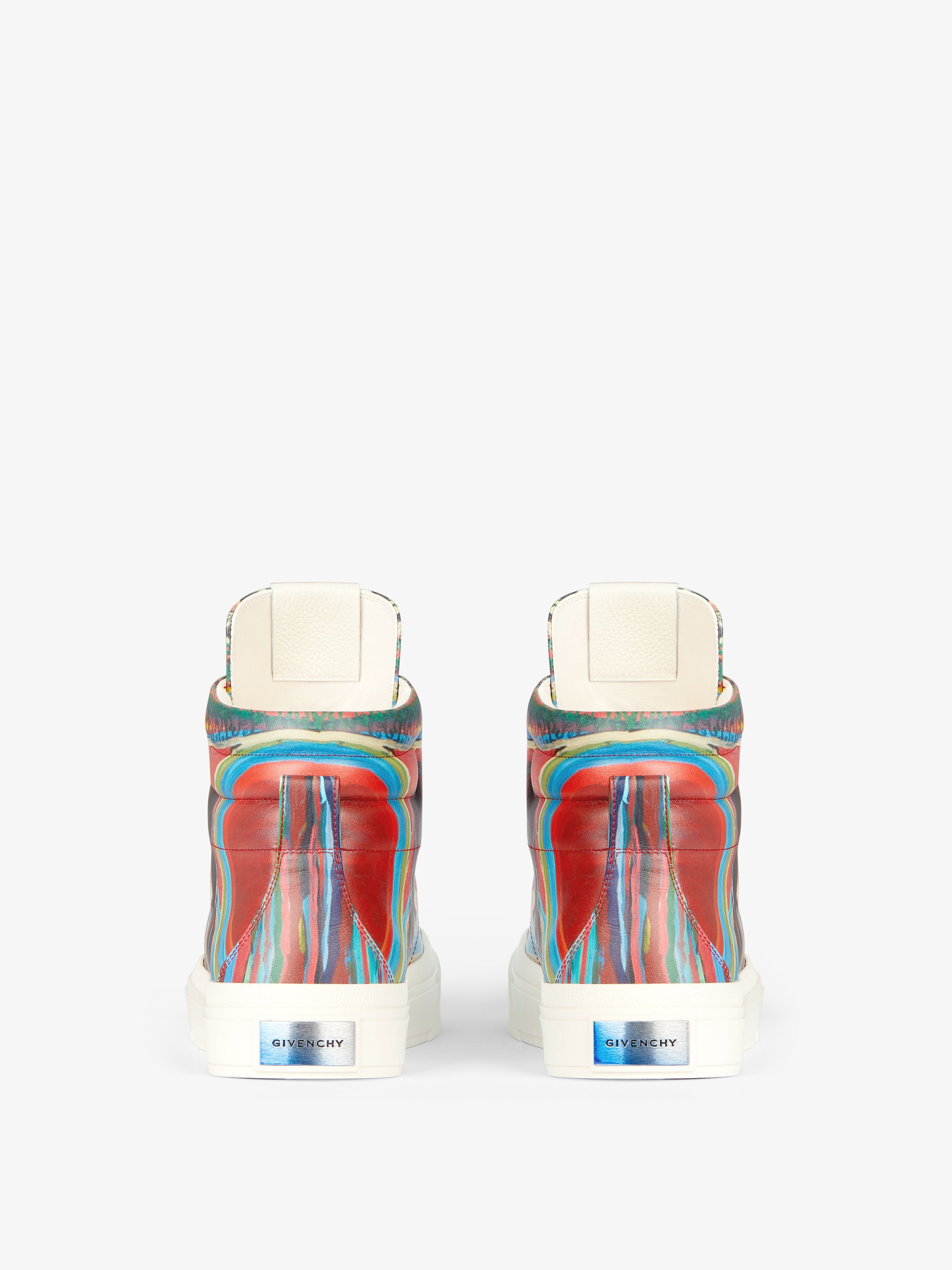 CITY HIGH TOP SNEAKERS IN REAPER PRINT LEATHER - 7
