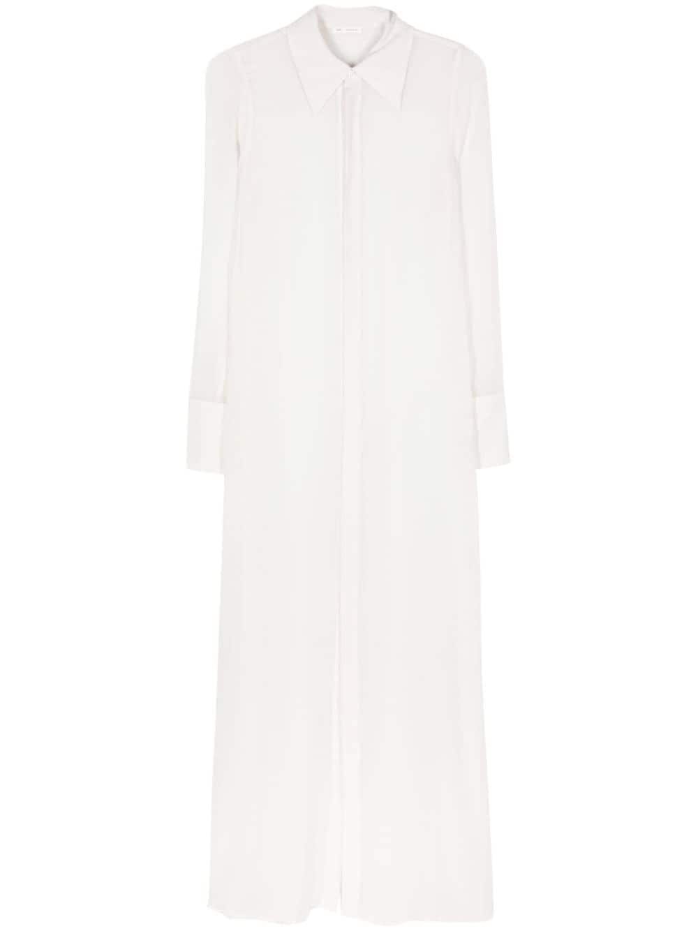AMI Paris Chalk crepe shirt dress | gebnegozionline | REVERSIBLE