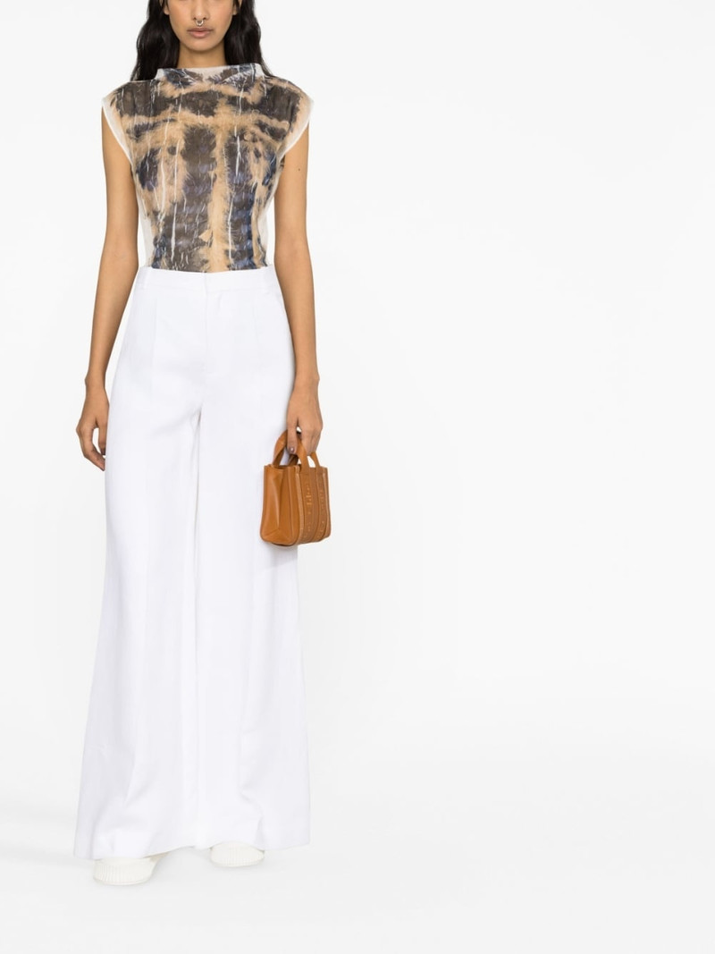 Chloé wide-leg ramie trousres outlook