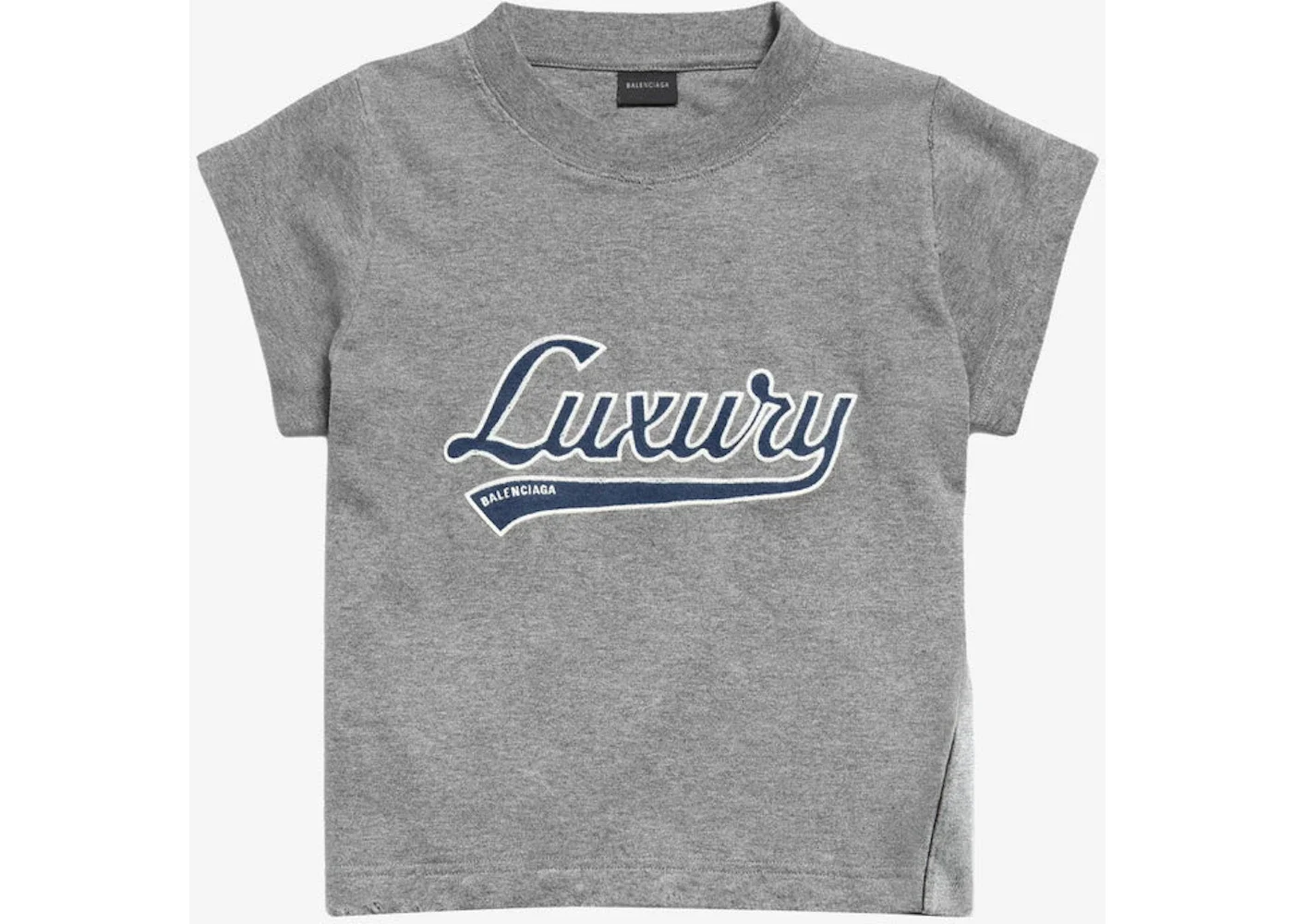 Balenciaga Shrunk T-shirt Dark Heather Grey Blue - 1