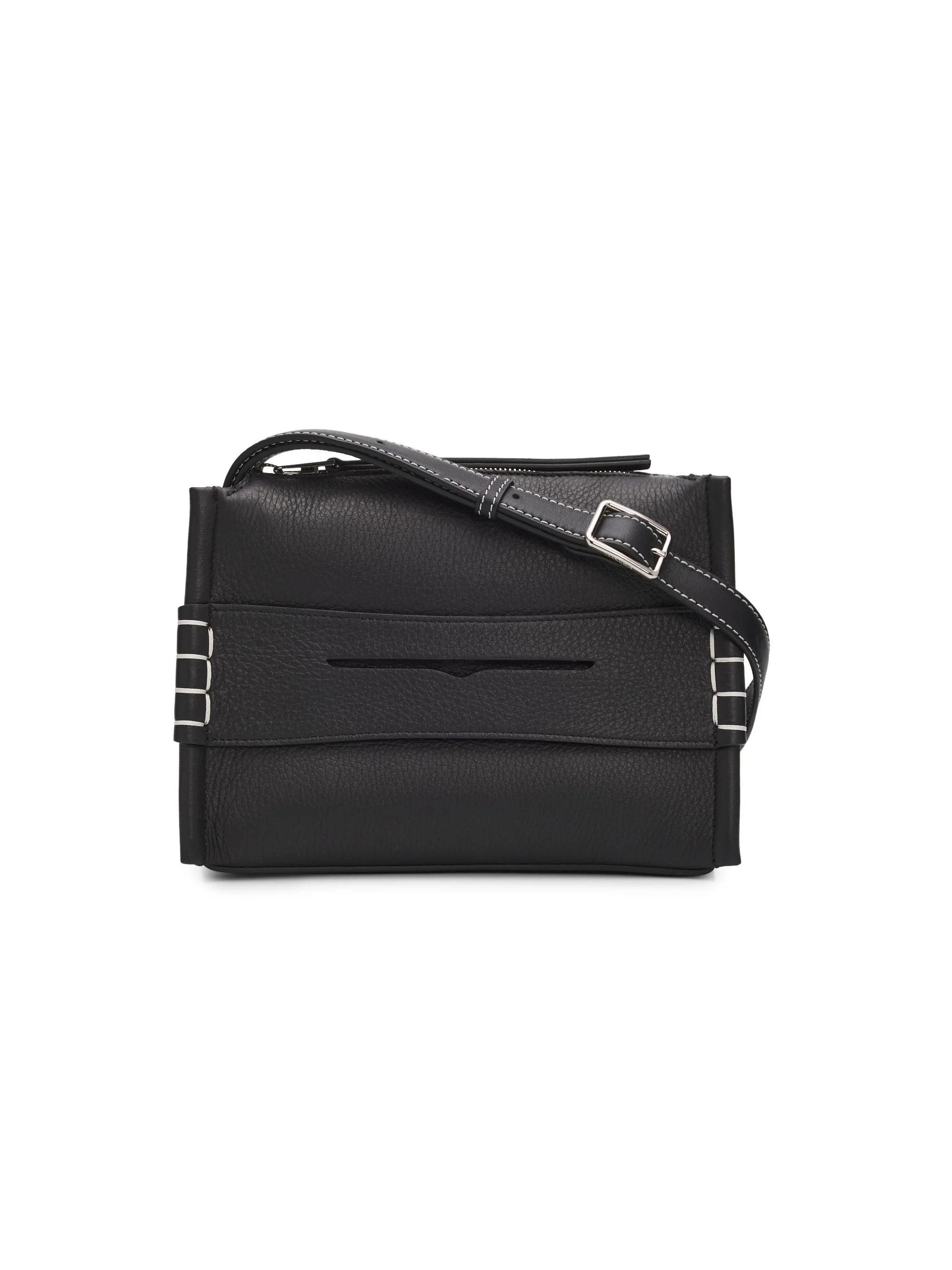 Men's Small Loafer Messenger Bag - Black - 1