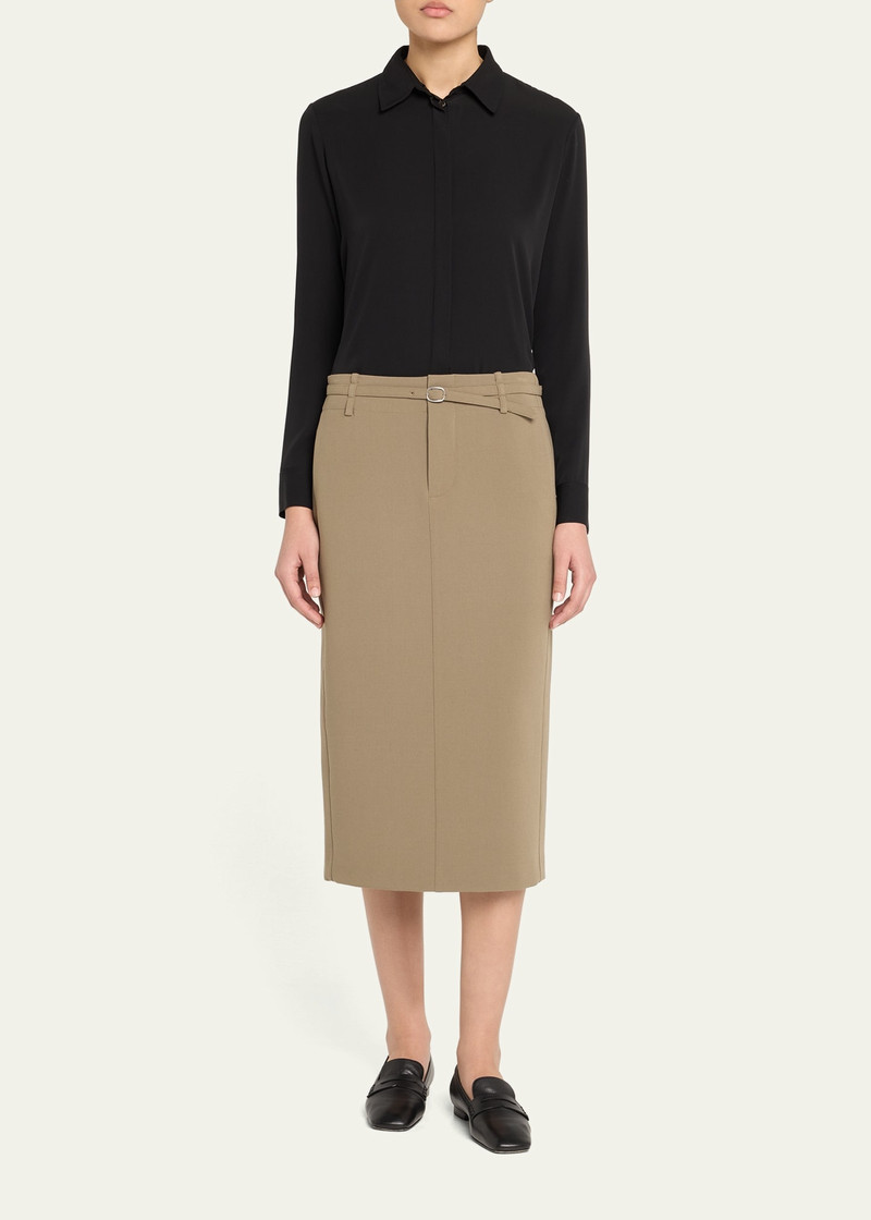 Vince Belted Midi Pencil Skirt outlook