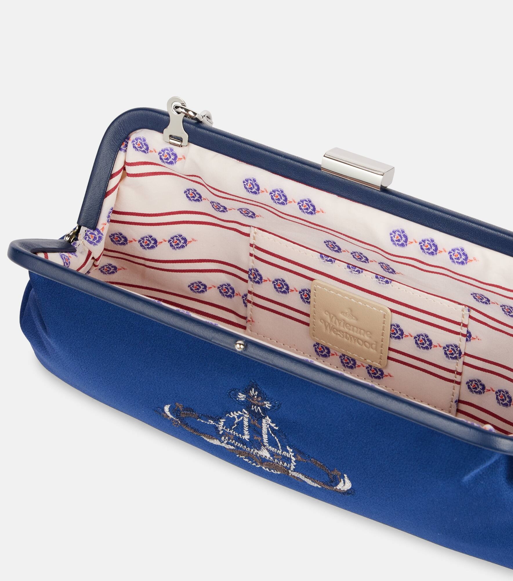 Dorothy embroidered satin clutch - 3