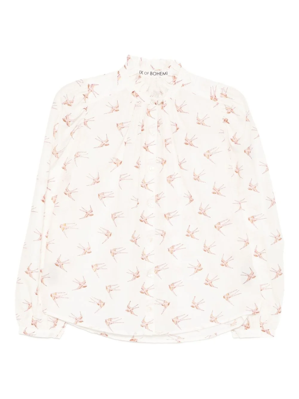 bird-print blouses - 1