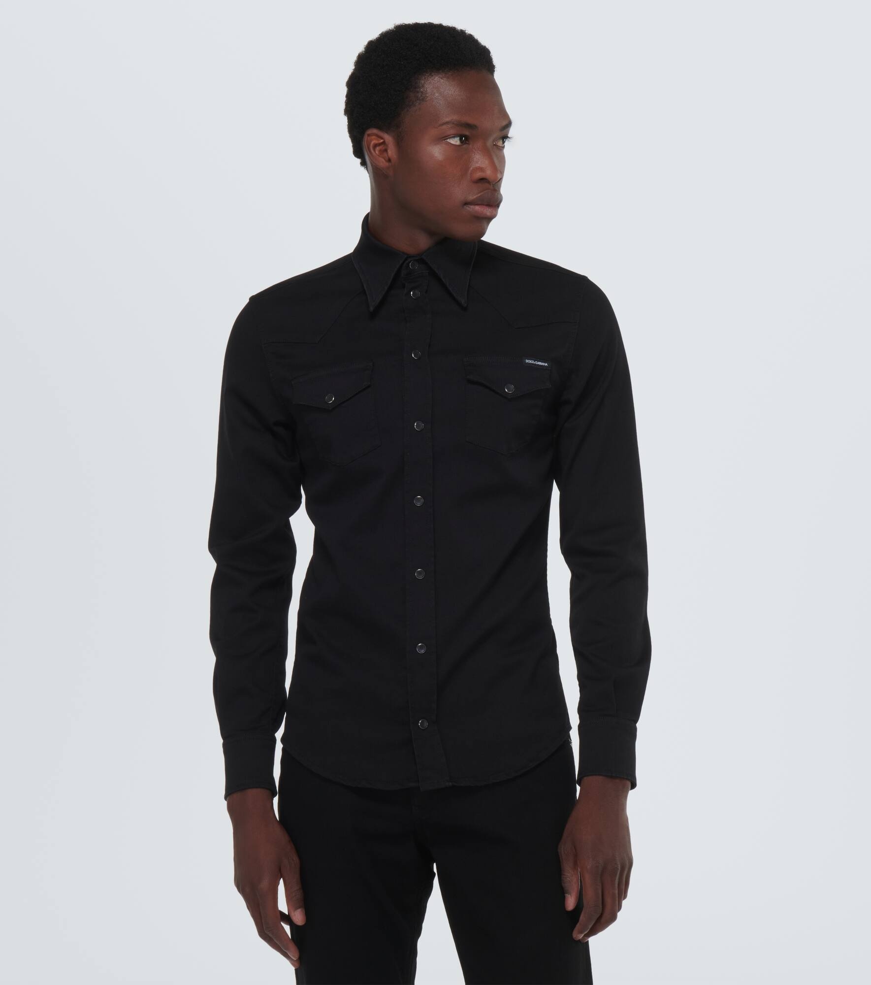 Embroidered cotton-blend shirt - 3