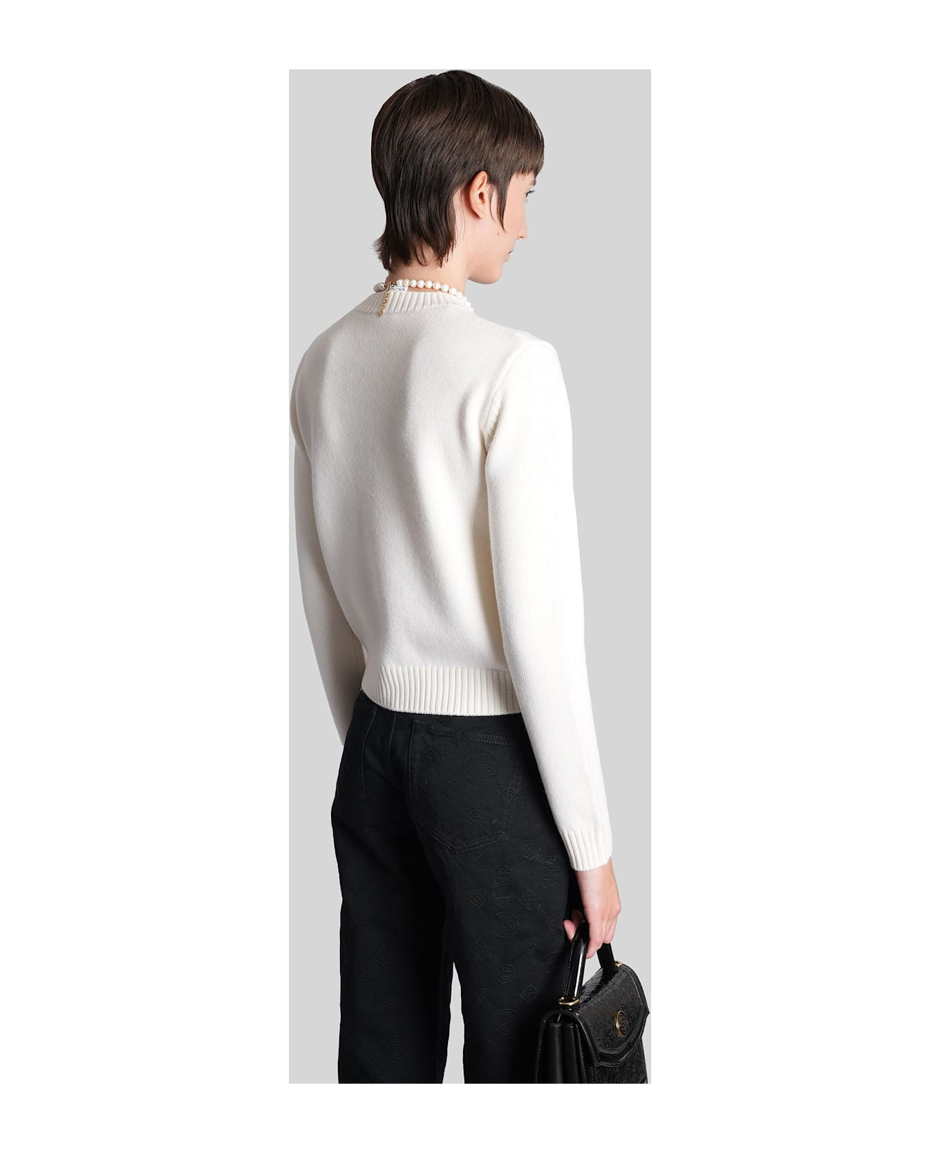 Knitwear In White Wool - 3