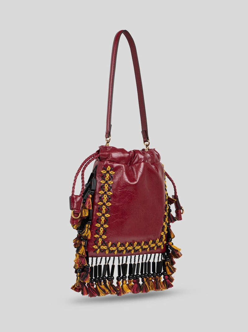 SMALL LEATHER KALISPERA BAG WITH FRINGING 4