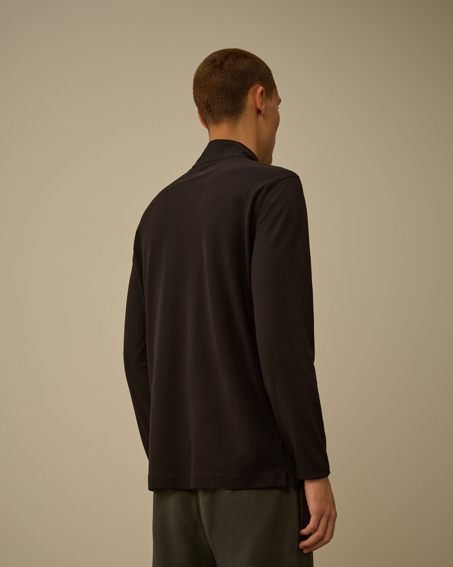 Stretch Piquet Half Zip Long Sleeve Polo - 4