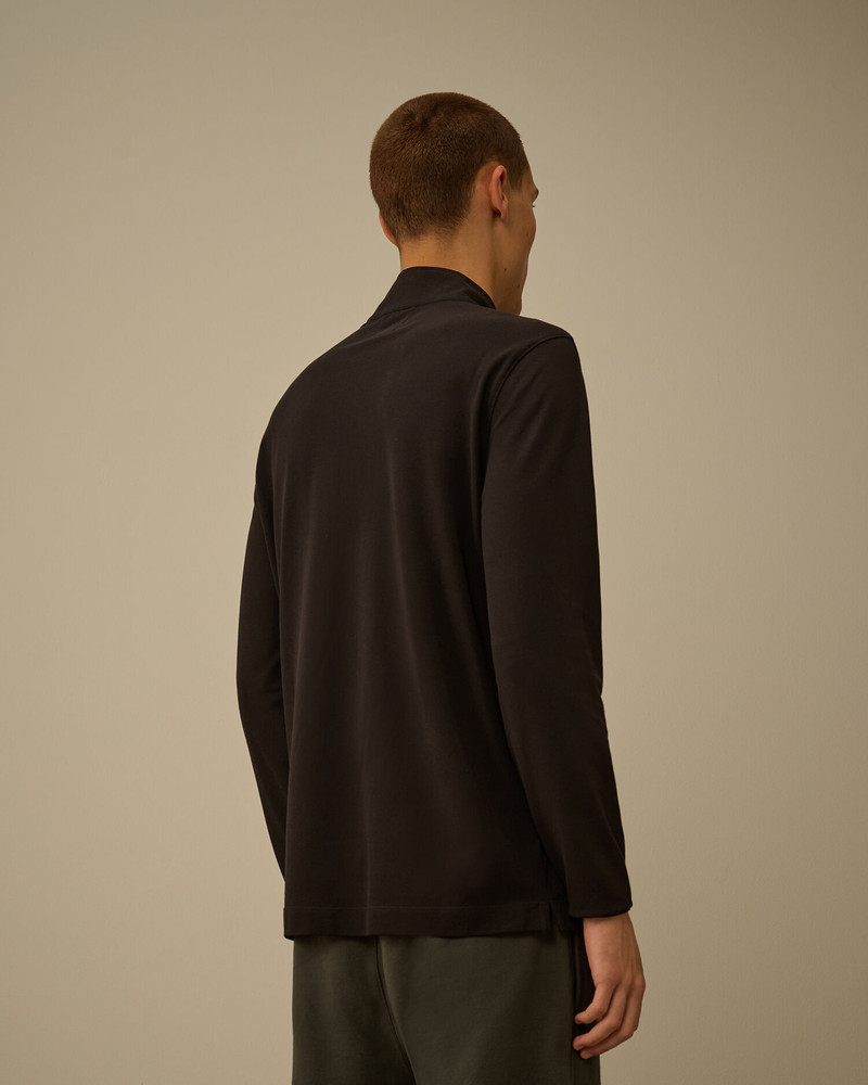 Stretch Piquet Half Zip Long Sleeve Polo 4