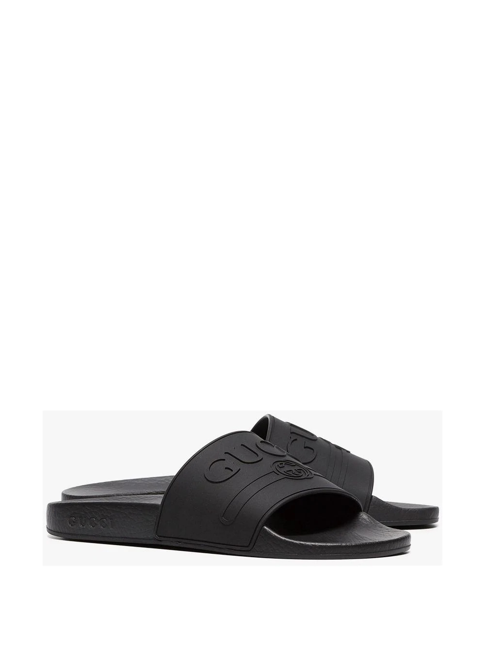 Gucci logo rubber slide sandals - 8