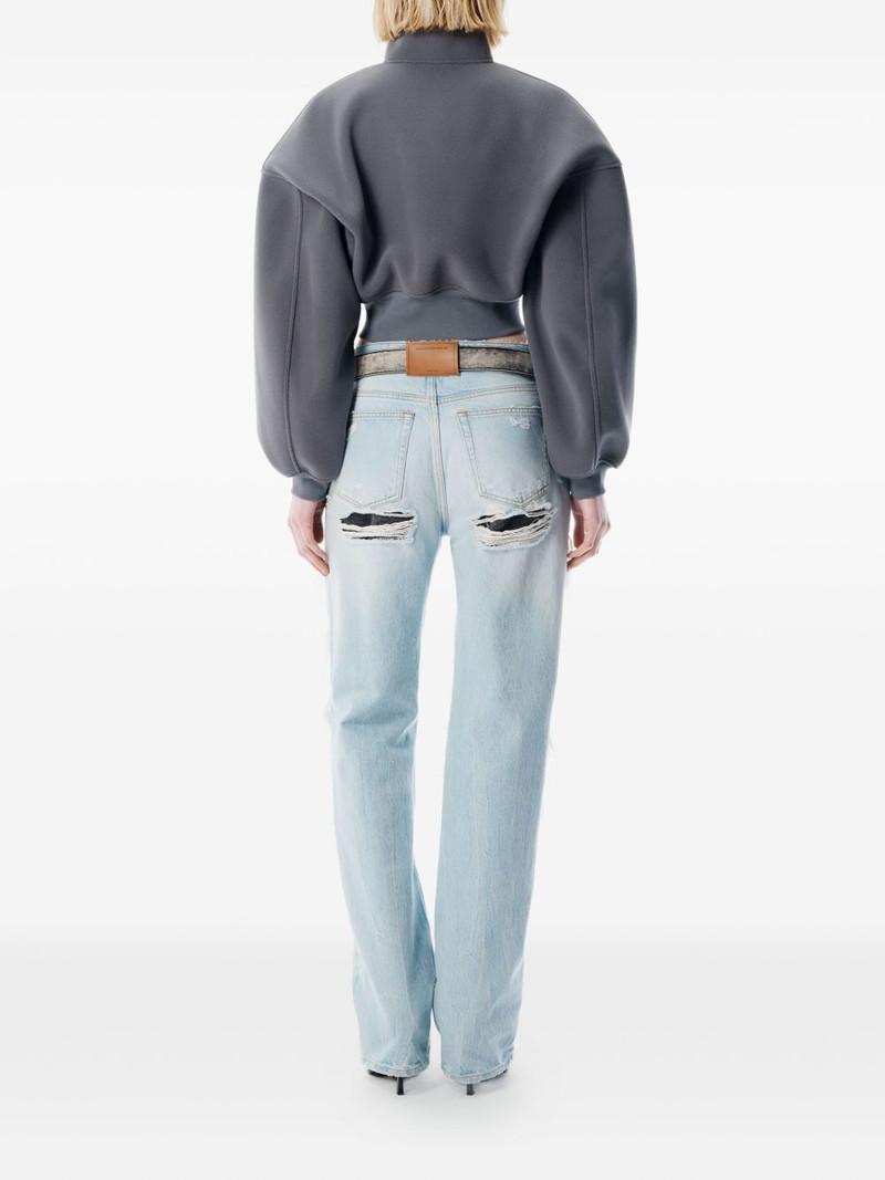 Alexander Wang zip-up cropped sweatshirt outlook
