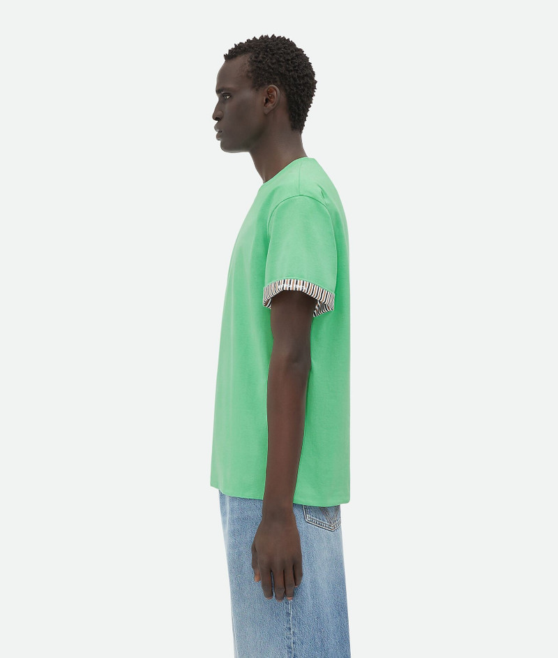 Bottega Veneta Double Layer Striped Cotton T-Shirt outlook