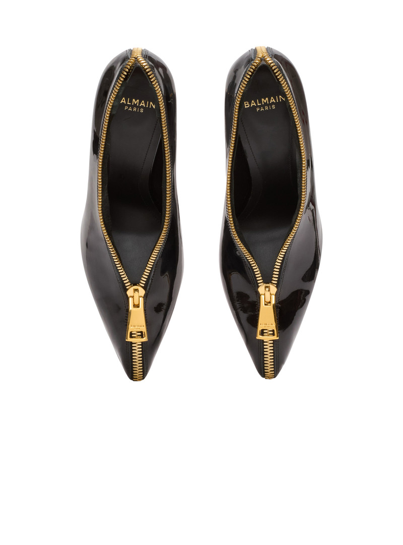 Zip Wedge pumps in patent leather 3