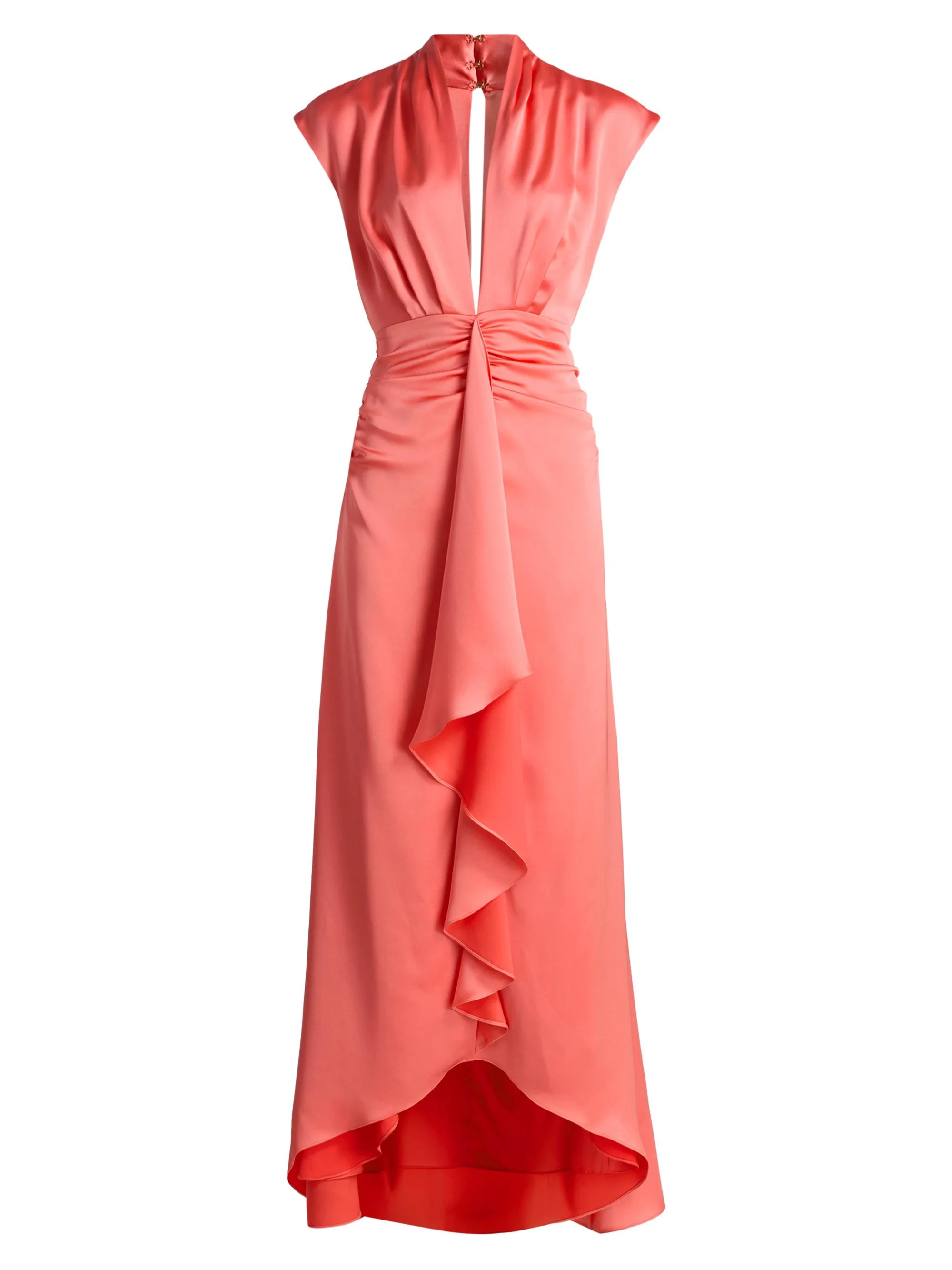Women's Catrin Waterfall Hi-Low Gown - Coral - 1