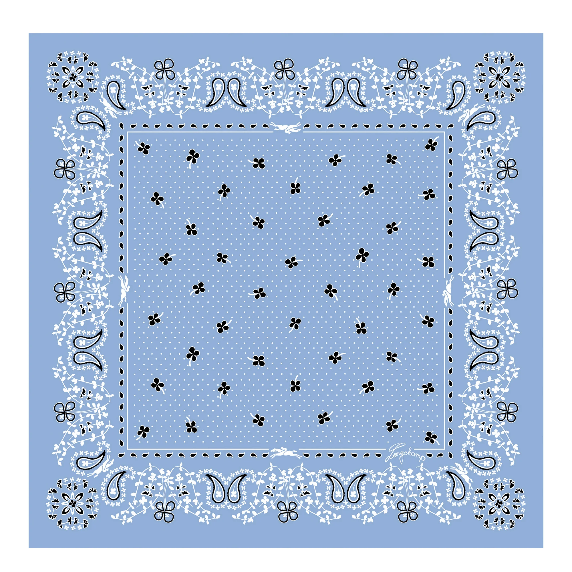 French Bandana Silk scarf 50 - 1