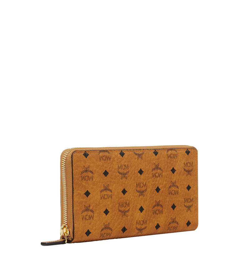 MCM Zip Around Wallet in Visetos Original outlook