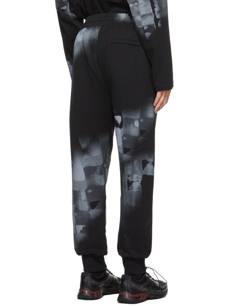 Black Brush Stroke Lounge Pants 3