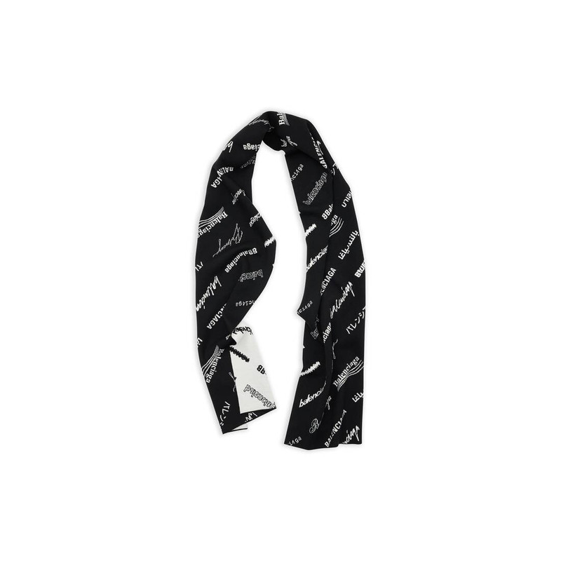 Logomania All Over Scarf in Black 1