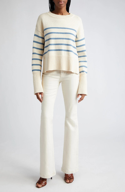 VERONICA BEARD Andover Stripe Linen Blend Sweater outlook