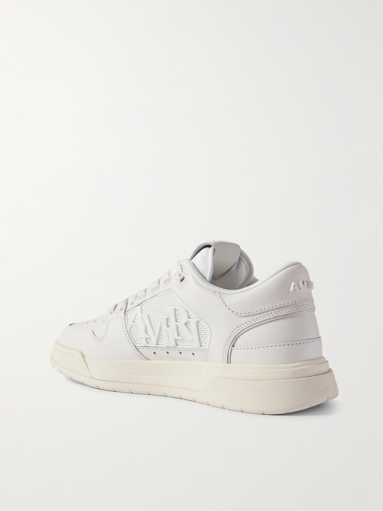 Classic Low Logo-Appliquéd Rubber-Trimmed Leather Sneakers White - 4