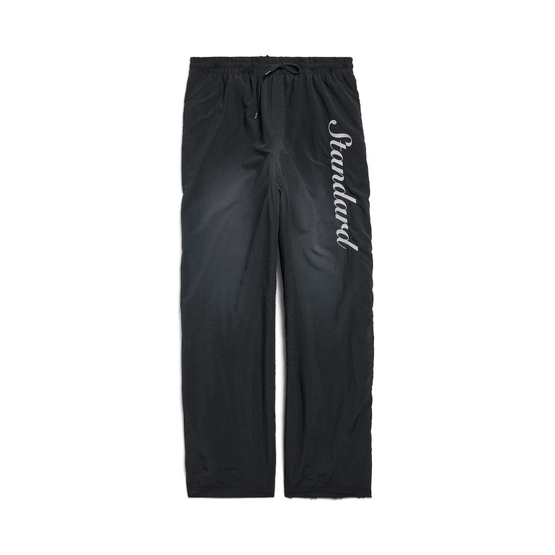 Men's Standard Script Large Tracksuit Pants In Technical Fabric in Black 1