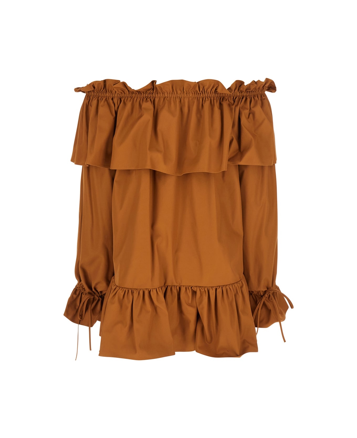 Brown Cotton Dress - 2