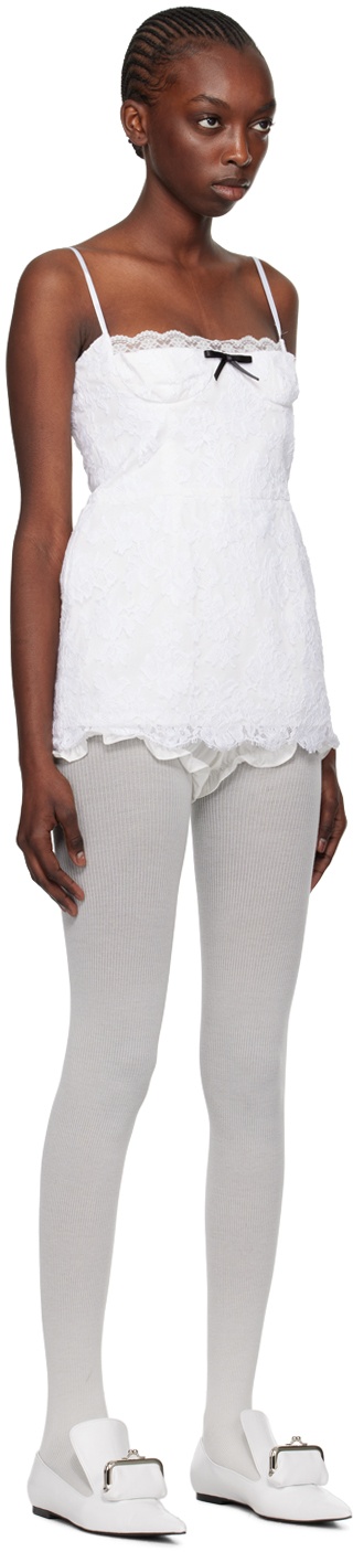 White Layered Minidress - 2