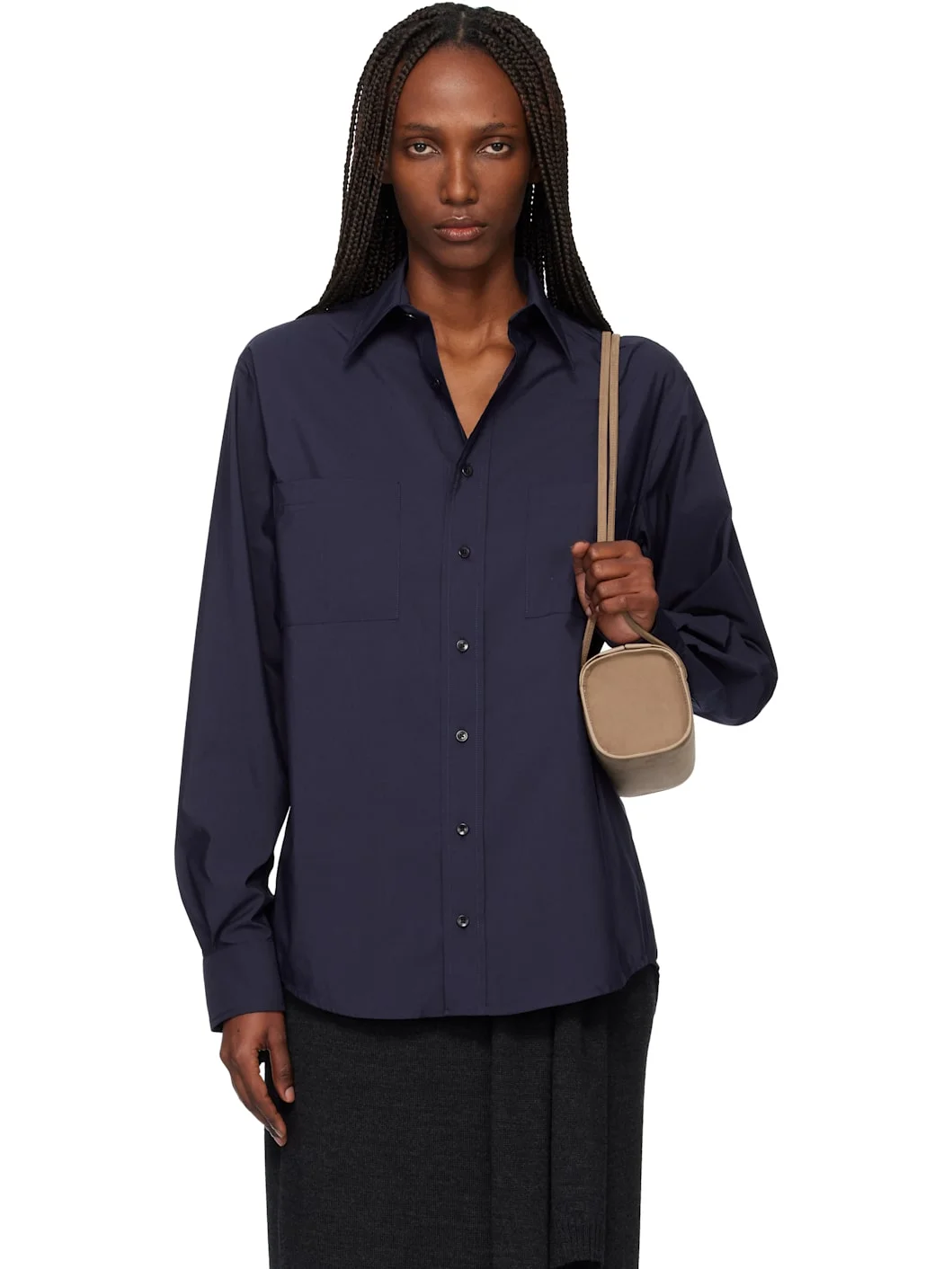 Navy Arlos Button Up Shirt - 1