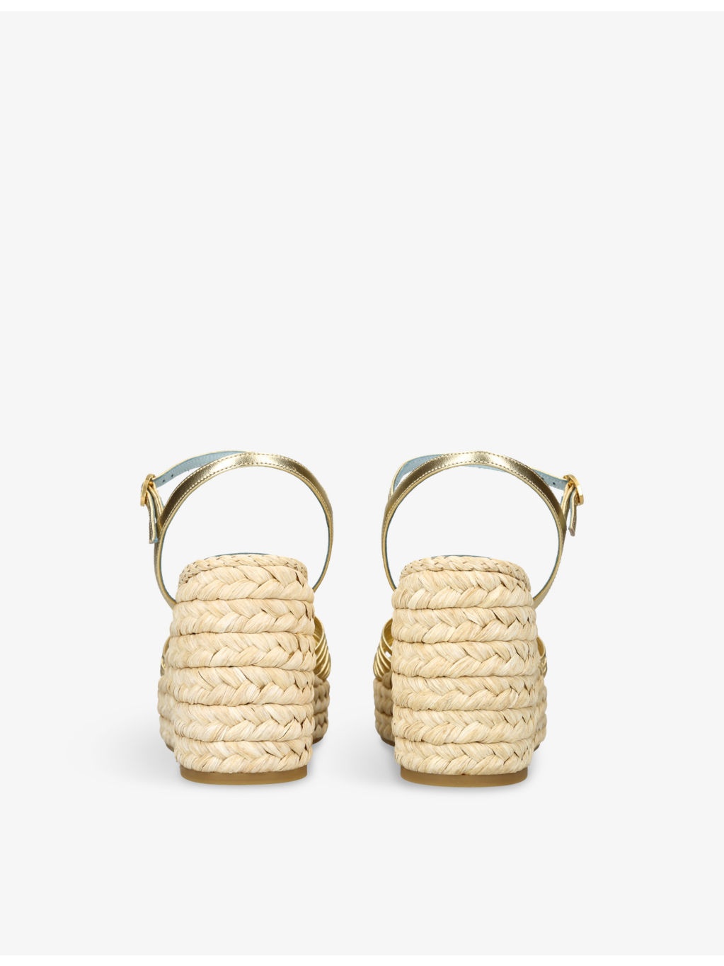 Royal Wedge Leather Wedge Sandals - 4