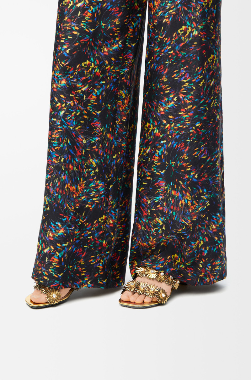 Loewe Petal Flower sandal in calfskin and crystals outlook