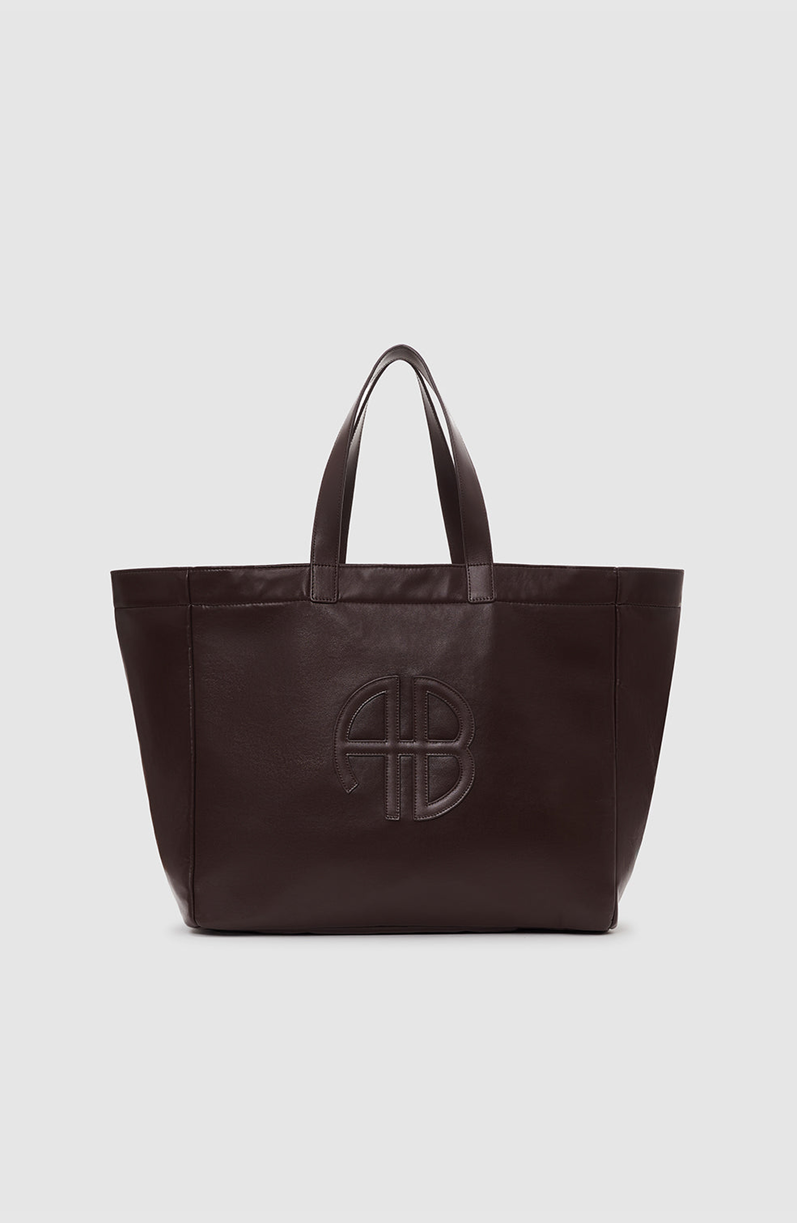 ANINE BING Rio Large Recycled Leather Tote in Dark Brown at Nordstrom - 1