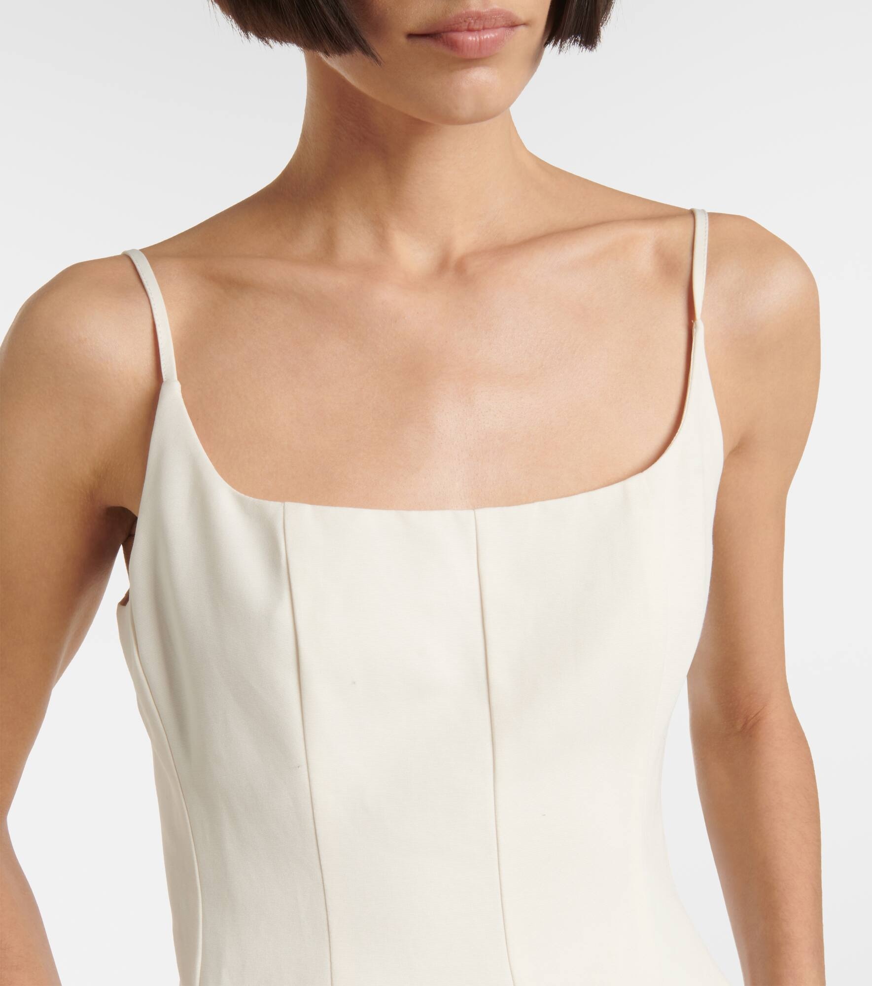 Bridal Joy cotton-blend minidress - 4