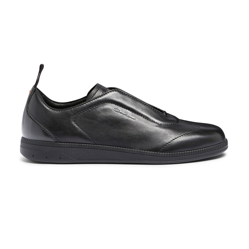 Men's black leather sneaker 1