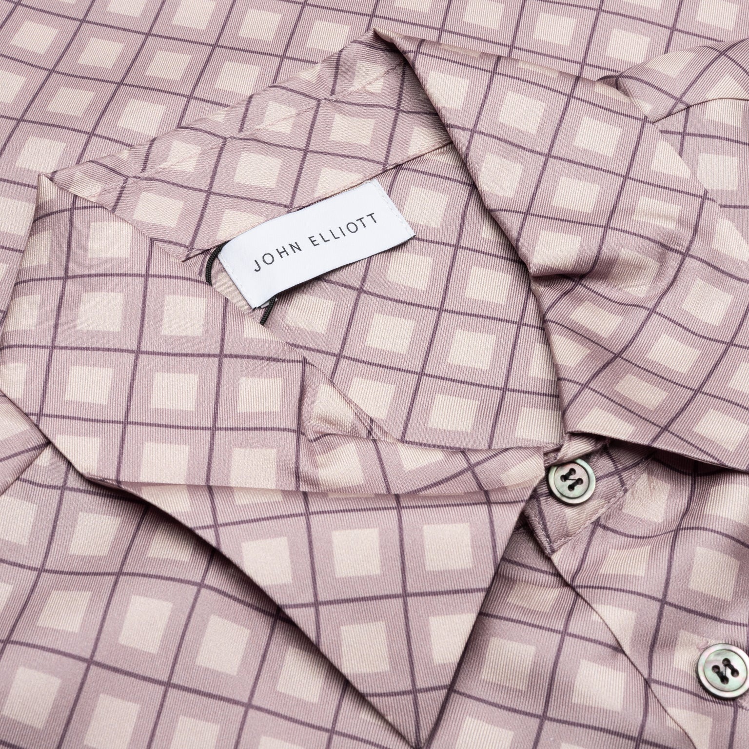 SILK S/S BUTTON UP - HAZE TILE - 3