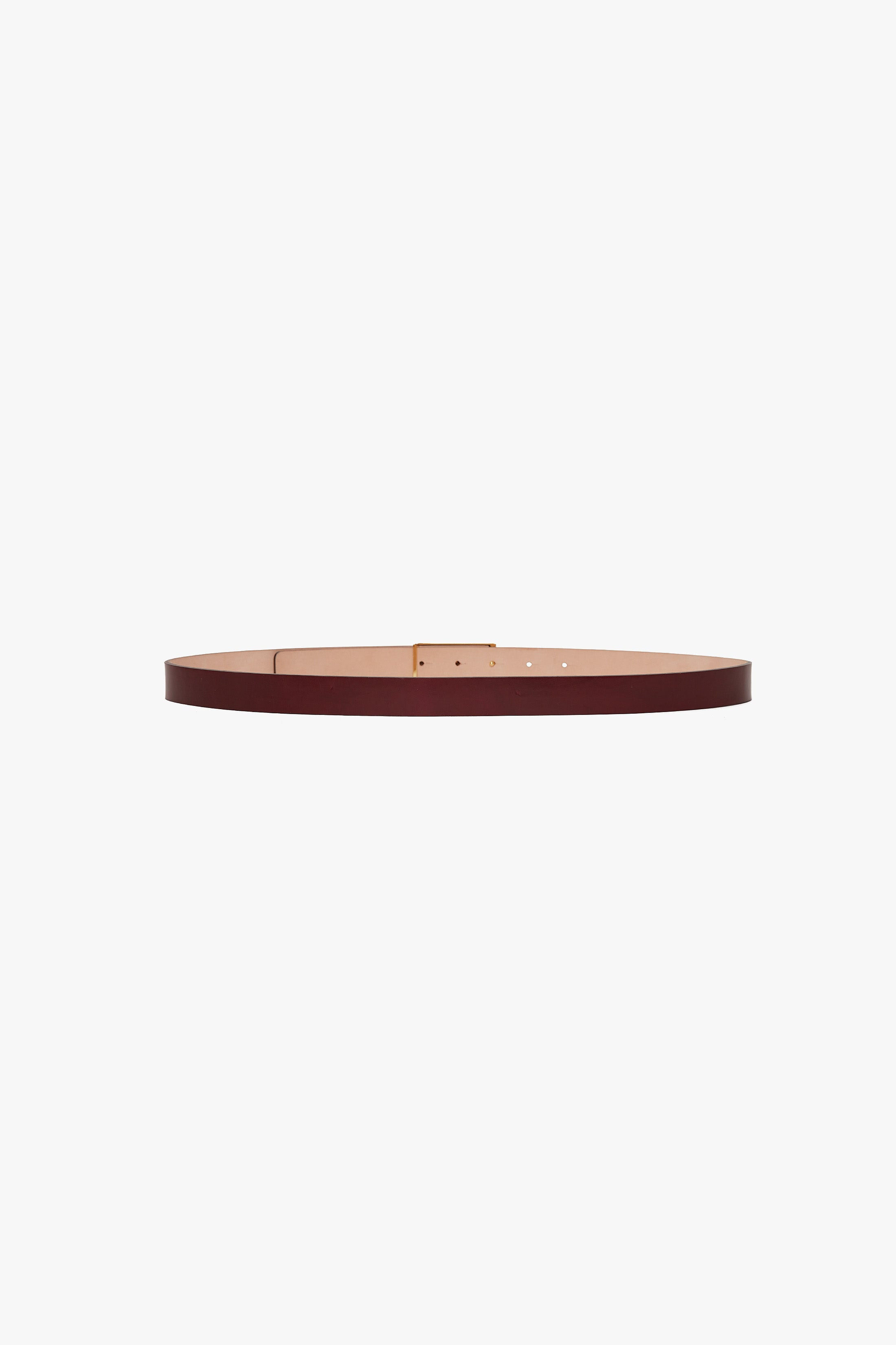 Frame Belt In Burgundy Leather - 3